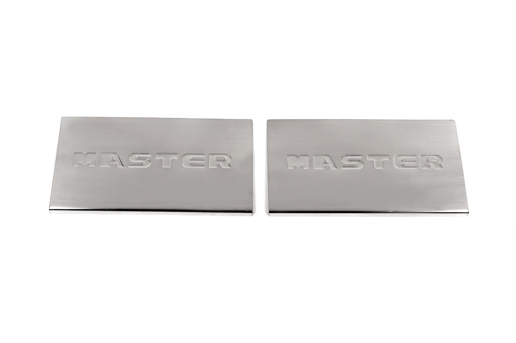 Interior door sill plates Carmos V3 (2 pcs, stainless steel) for Renault Master 1998-2010 - image 2