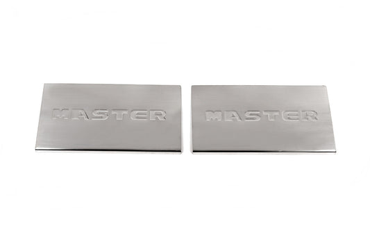 Interior door sill plates Carmos V3 (2 pcs, stainless steel) for Renault Master 1998-2010 - image 2