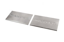 Interior door sill plates Carmos V3 (2 pcs, stainless steel) for Renault Master 1998-2010 - image 1