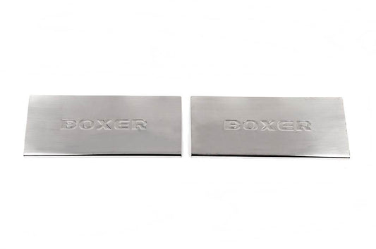 Interior door sills Carmos V2 (2 pcs, stainless steel) for Peugeot Boxer 2006-2025 - Reelken Auto