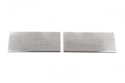 Interior door sill protectors Carmos V2 (2 pcs, stainless steel) for Peugeot Boxer 2006-2025 - image 2
