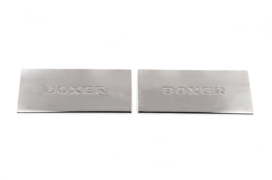 Interior door sill protectors Carmos V2 (2 pcs, stainless steel) for Peugeot Boxer 2006-2025 - image 2