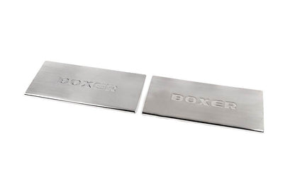Interior door sills Carmos V2 (2 pcs, stainless steel) for Peugeot Boxer 2006-2025 - Reelken Auto