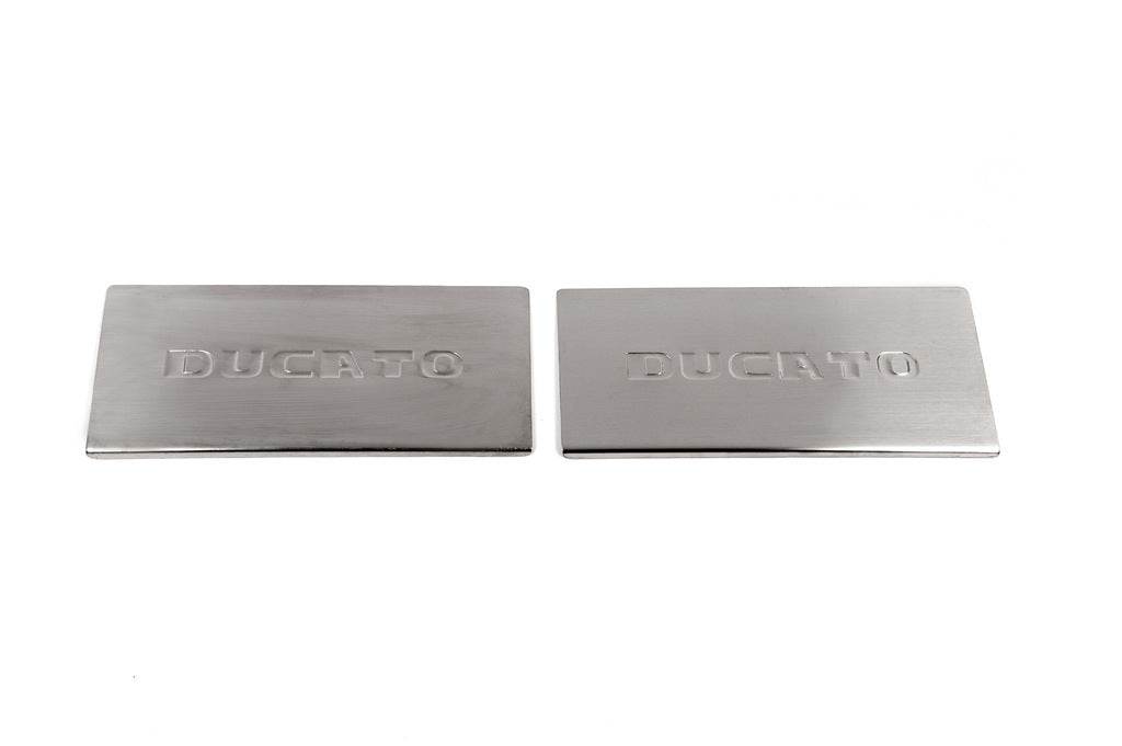 Interior door sills Carmos V2 (2 pcs, stainless steel) for Fiat Ducato 2006-2025 - Reelken Auto