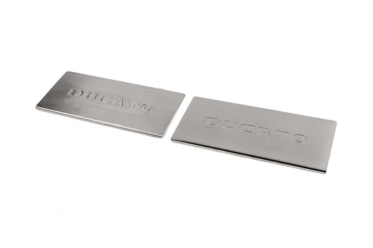 Interior door sill plates Carmos V2 (2 pcs, stainless steel) for Fiat Ducato 2006-2025 - image 1