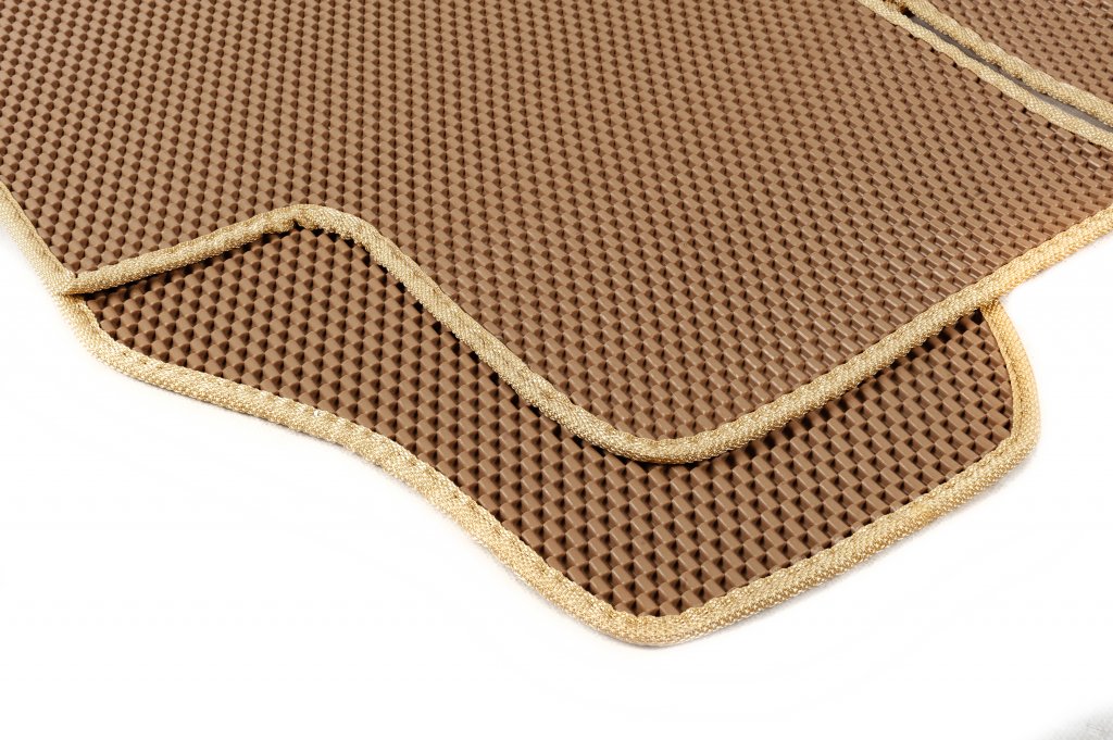 Rubber floor mats Carsuit (for 1+1, beige) for Opel Vivaro 2019- - image 1