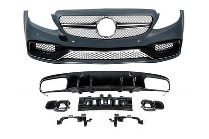 Body kit with diffuser for Coupe (AMG C63-design 2014-2018) for Mercedes C-сlass W205 2014-2021 - image 1
