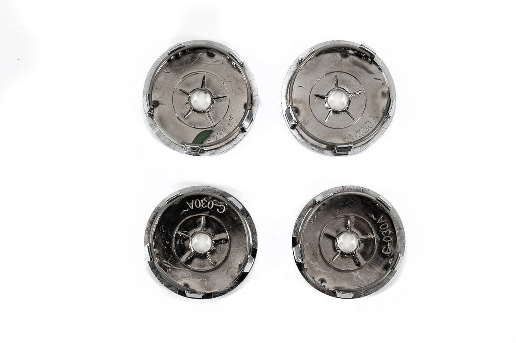 Black wheel center caps with ring (59mm to 55mm, 4 pcs) for Renault - image 3