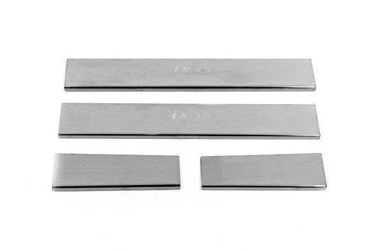 Door sills Carmos V3 (4 pcs, stainless steel) for Hyundai IX-35 2010-2015 - Reelken Auto