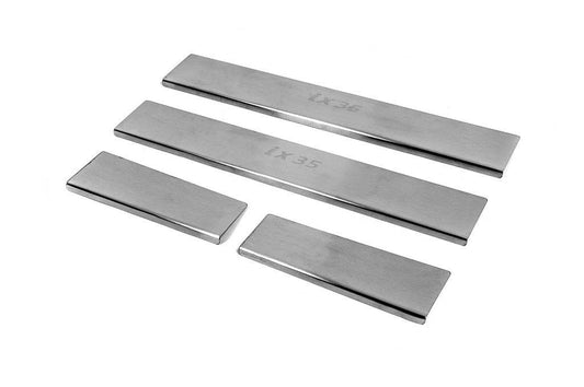 Door sills Carmos V3 (4 pcs, stainless steel) for Hyundai IX-35 2010-2015 - Reelken Auto