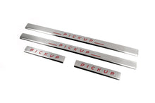 Carmos V2 Stainless Steel Door Sill Protectors (4 pcs) for Nissan NP300 1999-2015 - image 1