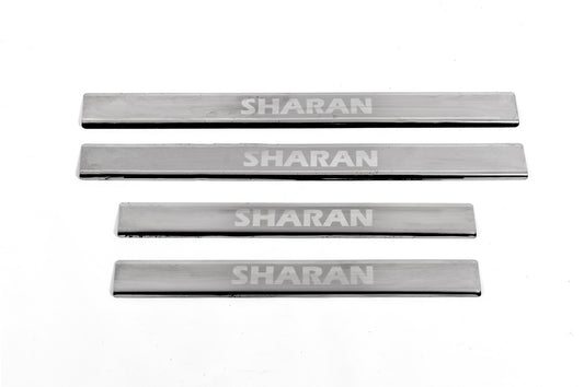 Door Sill Protectors Carmos V2 (4 pcs, Stainless Steel) for Volkswagen Sharan 2010-2023 - image 2
