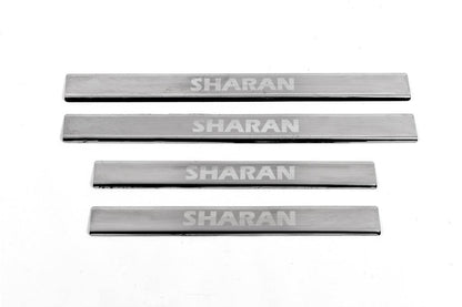 Door sills Carmos V2 (4 pcs, stainless steel) for Volkswagen Sharan 2010↗ - Reelken Auto