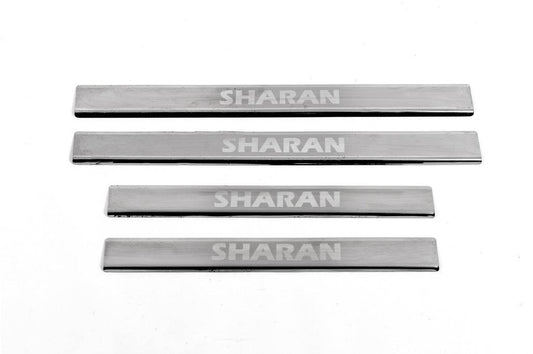 Door sills Carmos V2 (4 pcs, stainless steel) for Volkswagen Sharan 2010↗ - Reelken Auto