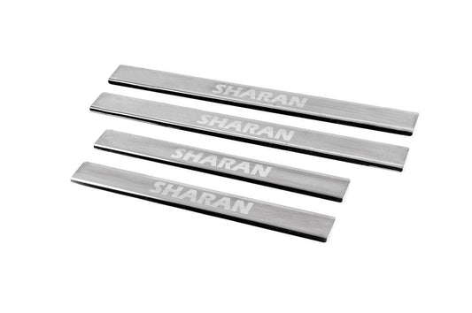 Door sills Carmos V2 (4 pcs, stainless steel) for Volkswagen Sharan 2010↗ - Reelken Auto