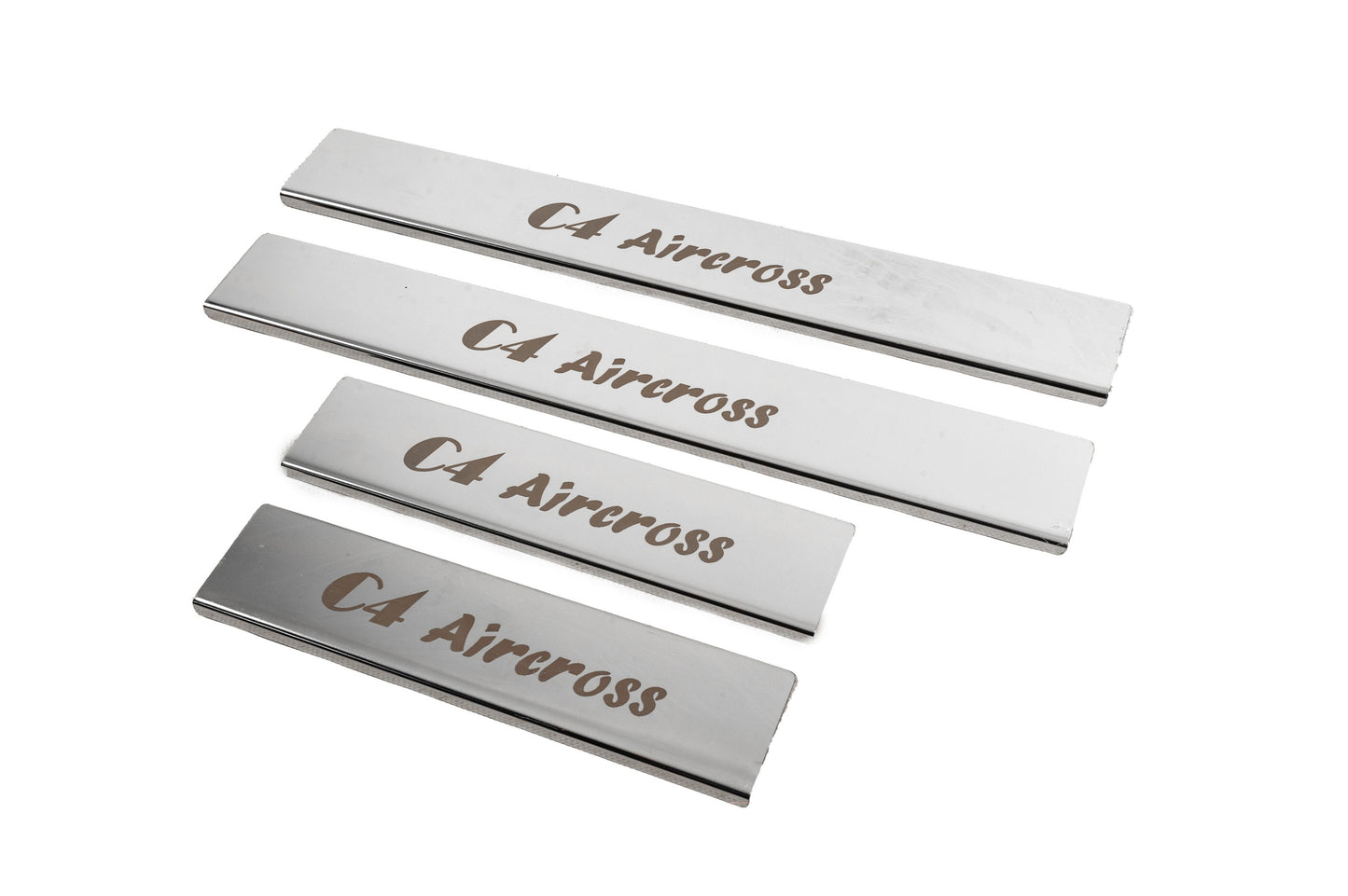 Carmos Door Sill Protectors (4 pcs, Stainless Steel) for Citroen C-4 Aircross 2012-2017 - image 2