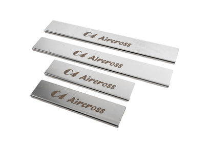 Carmos Door Sill Protectors (4 pcs, Stainless Steel) for Citroen C-4 Aircross 2012-2017 - image 2