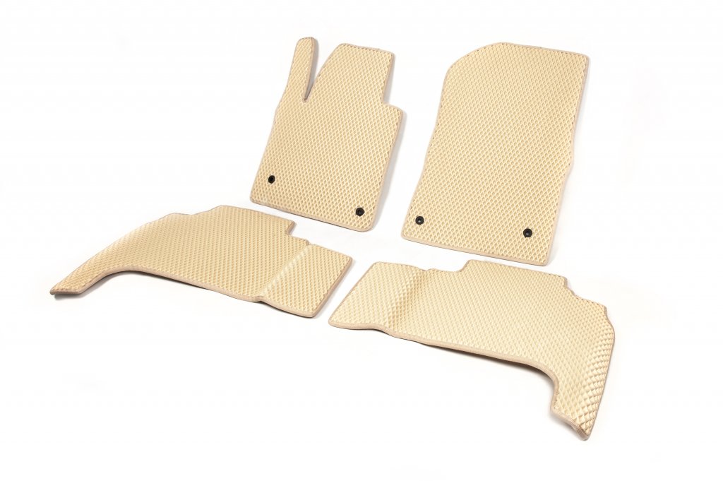 Polyurethane EVA Floor Mats (2007-2012, beige) for Toyota Land Cruiser 200 2007-2021 - image 1