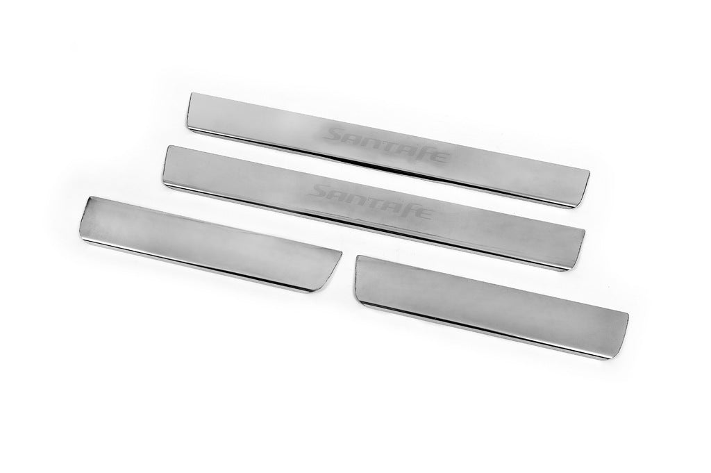 Door Sill Covers Carmos V2 (4 pcs, Stainless Steel) for Hyundai Santa Fe 2 2006-2012 - image 2