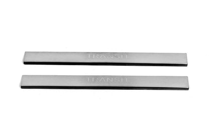 Door sills Carmos V2 (2 pcs, stainless steel) for Ford Transit 2000-2014 - Reelken Auto