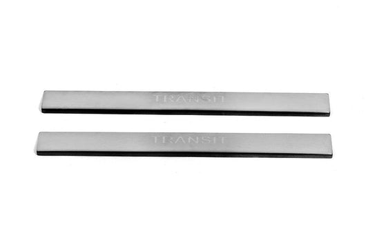 Door sills Carmos V2 (2 pcs, stainless steel) for Ford Transit 2000-2014 - Reelken Auto