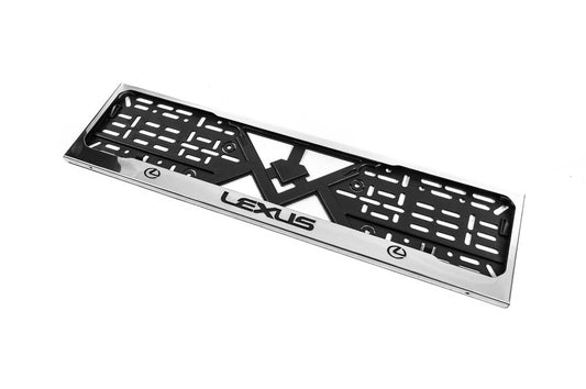 License Plate Frame Chrome (1 pc, Stainless Steel) for Lexus - image 1