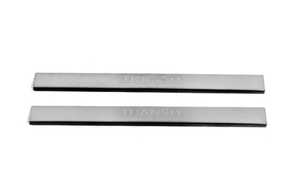 Door Sill Protectors Carmos V2 (2 pcs, Stainless Steel) for Ford Transit 2000-2014 - image 2