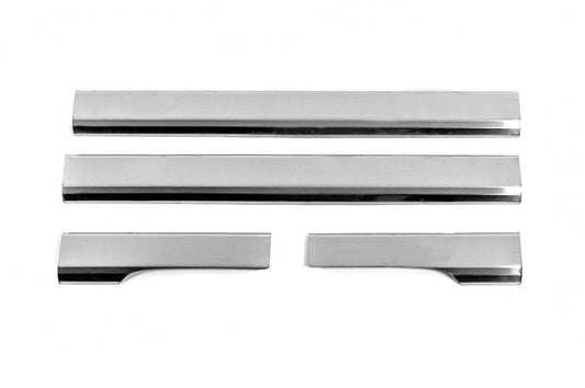 Interior door sills Carmos V2 (4 pcs, stainless steel) for Chevrolet Aveo T250 2005-2011 - Reelken Auto