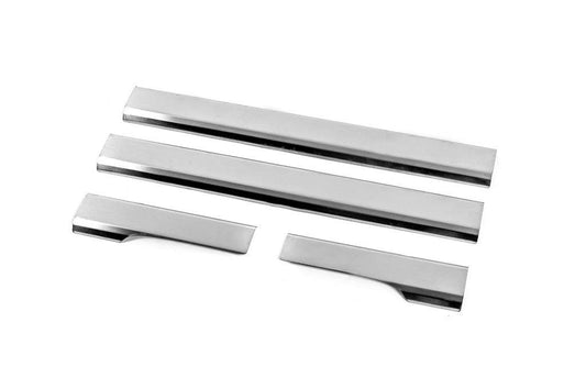 Interior door sills Carmos V2 (4 pcs, stainless steel) for Chevrolet Aveo T250 2005-2011 - Reelken Auto