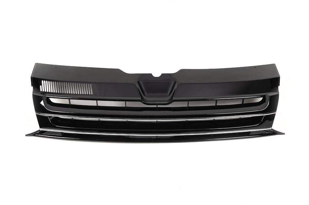 Front grill Black gloss (no emblem) for Volkswagen T5 2010-2015 - Reelken Auto