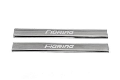 Door sills Carmos V3 (2 pcs, stainless steel) for Fiat Fiorino/Qubo - Reelken Auto