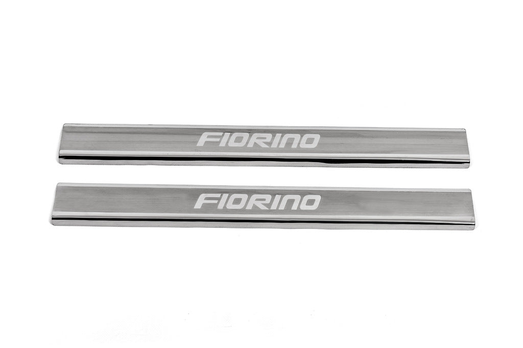 Door Sill Protectors Carmos V3 (2 pcs, Stainless Steel) for Fiat Fiorino/Qubo 2008-2024 - image 2
