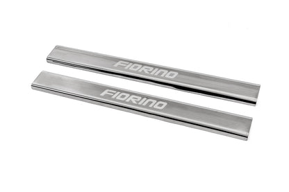 Door Sill Protectors Carmos V3 (2 pcs, Stainless Steel) for Fiat Fiorino/Qubo 2008-2024 - image 1