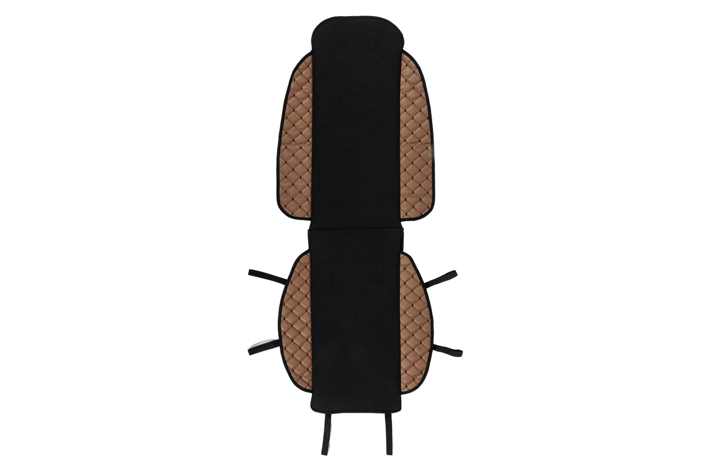 Car Seat Cover ECO and Fabric (1 pc, Brown with Black Stitching + Fabric) - image 3