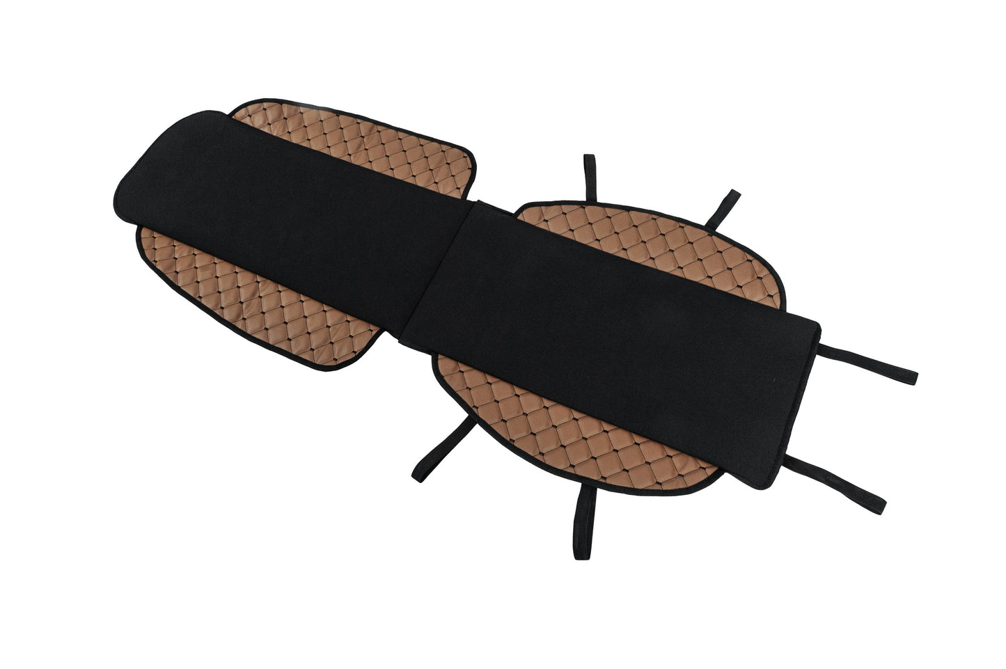 Car Seat Cover ECO and Fabric (1 pc, Brown with Black Stitching + Fabric) - image 4