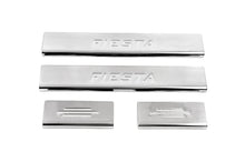 Stainless Steel Door Sill Protectors Carmos V2 (4 pcs) for Ford Fiesta 2002-2008 - image 1