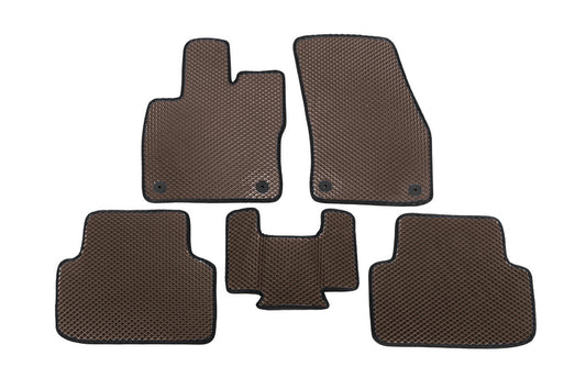 EVA Floor Mats (Brown) for Volkswagen Golf Sportsvan 2014-2020 - image 1