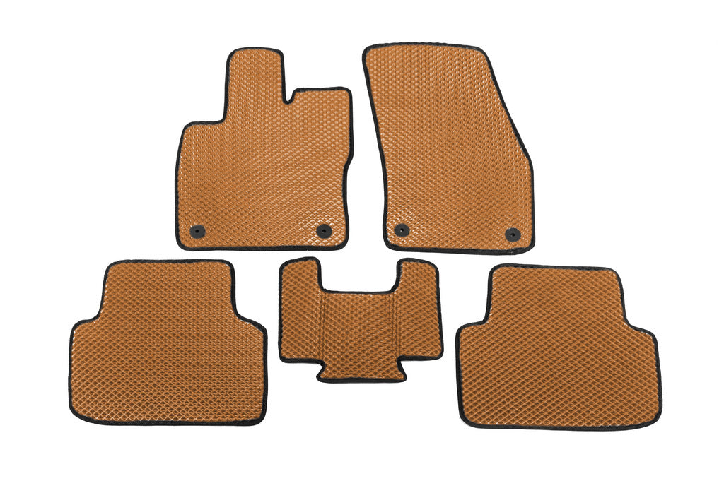 EVA Floor Mats (Orange) for Volkswagen Golf Sportsvan 2014-2020 - image 1
