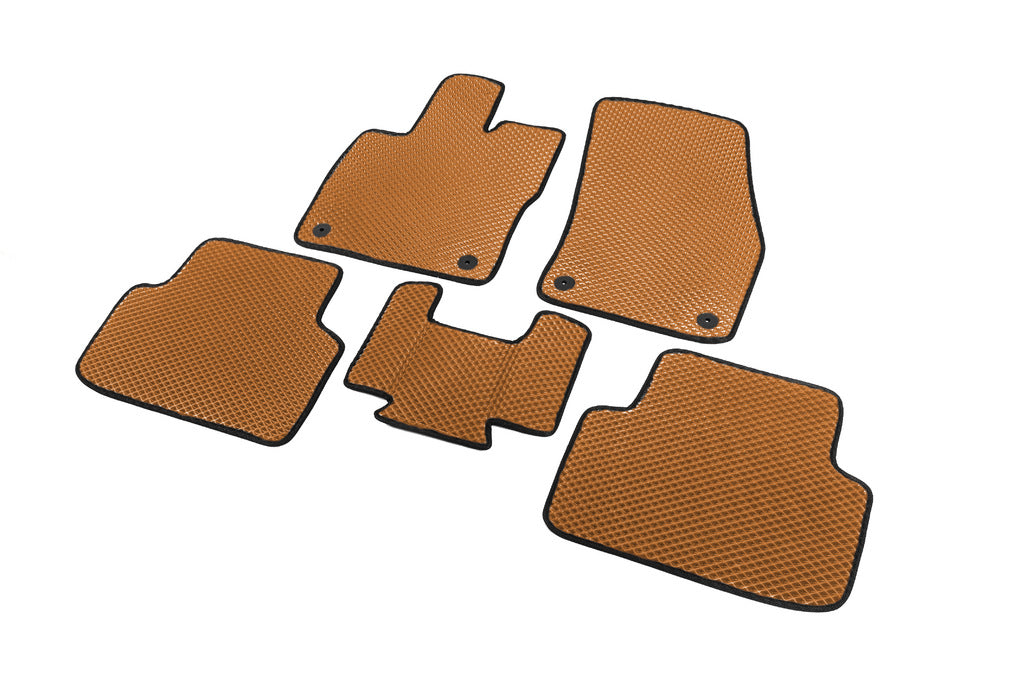 EVA Floor Mats (Orange) for Volkswagen Golf Sportsvan 2014-2020 - image 2