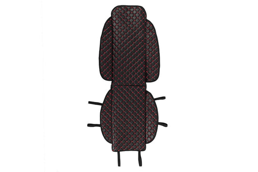Car Seat Cover ECO (1 pc, Black with Red Stitching) - image 1