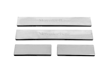 Door sills Carmos V1 (4 pcs, stainless steel) for Mercedes ML W164 - Reelken Auto