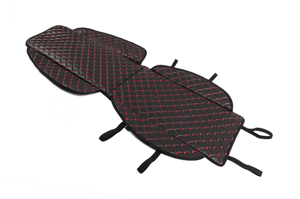 ECO seat cover (1 pc, Black with red thread) - image 2