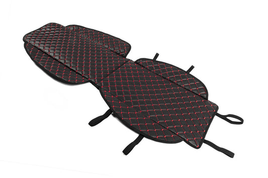 Car Seat Cover ECO (1 pc, Black with Red Stitching) - image 2