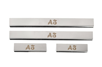 Door Sill Covers (4 pcs, Stainless Steel) for Audi A3 2012-2020 - image 1