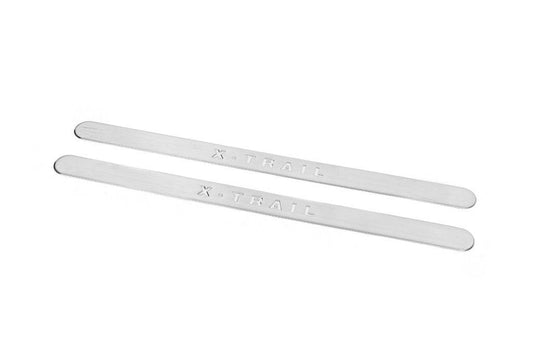 OmsaLine threshold pads (2 pcs, stainless steel) for Nissan X-trail T30 2002-2007 - Reelken Auto
