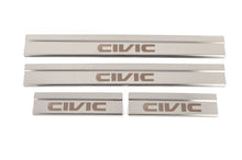 Door Sill Covers (4 pcs, Stainless Steel) for Honda Civic Sedan X 2016-2021 - image 1