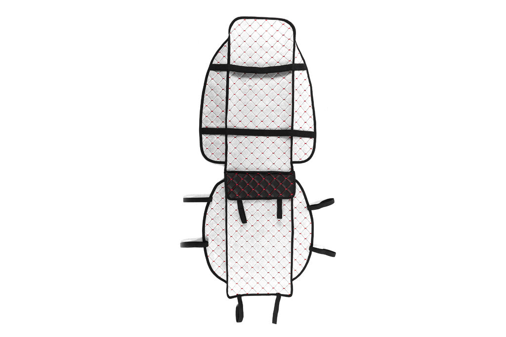 Car Seat Cover ECO (1 pc, Black with Red Stitching) - image 4