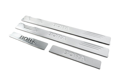 Door Sill Protectors OmsaLine (4 pcs, Stainless Steel) for Volkswagen Bora 1998-2004 - image 2