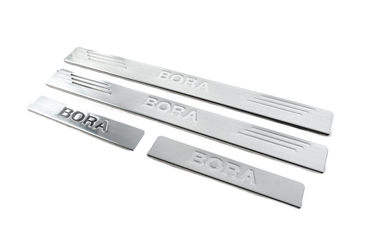 Door Sill Protectors OmsaLine (4 pcs, Stainless Steel) for Volkswagen Bora 1998-2004 - image 2