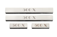 Door Sill Covers (4 pcs, Stainless Steel) for Fiat 500X 2014-2024 - image 1